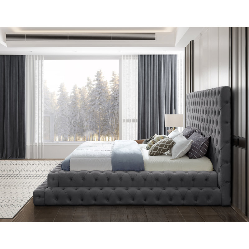 Dymphia Revel Velvet Bed