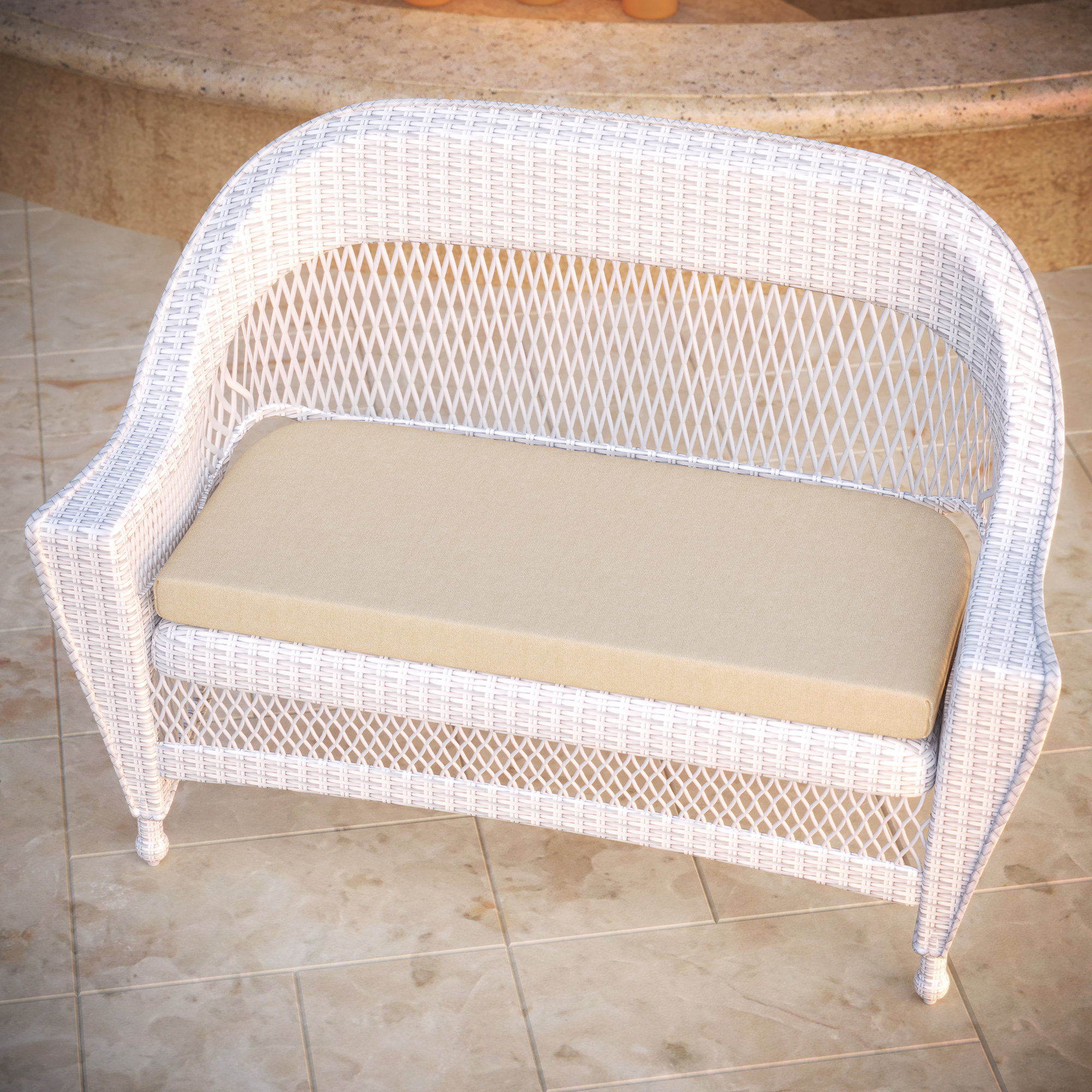 Sunbrella® Outdoor 3'' Bench Cushion, Canvas Canvas Sunbrella® Canvas