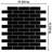 Metro Brick Subway Glossy Black 11-1/2" x 11-3/4" Porcelain Mosaic Floor and Wall Tile