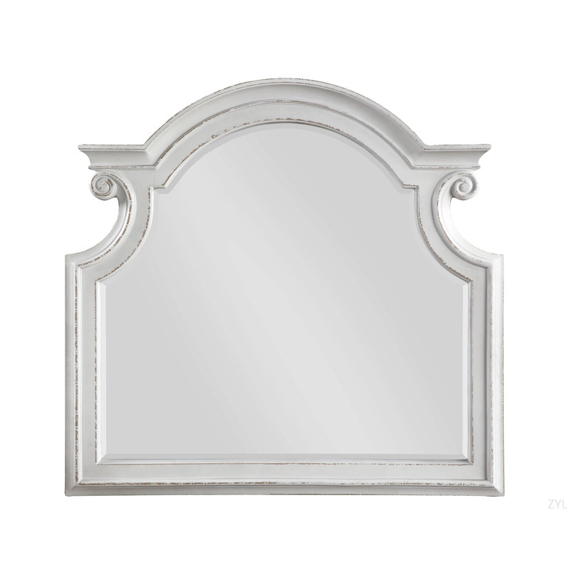 Miroir à finition blanc antique