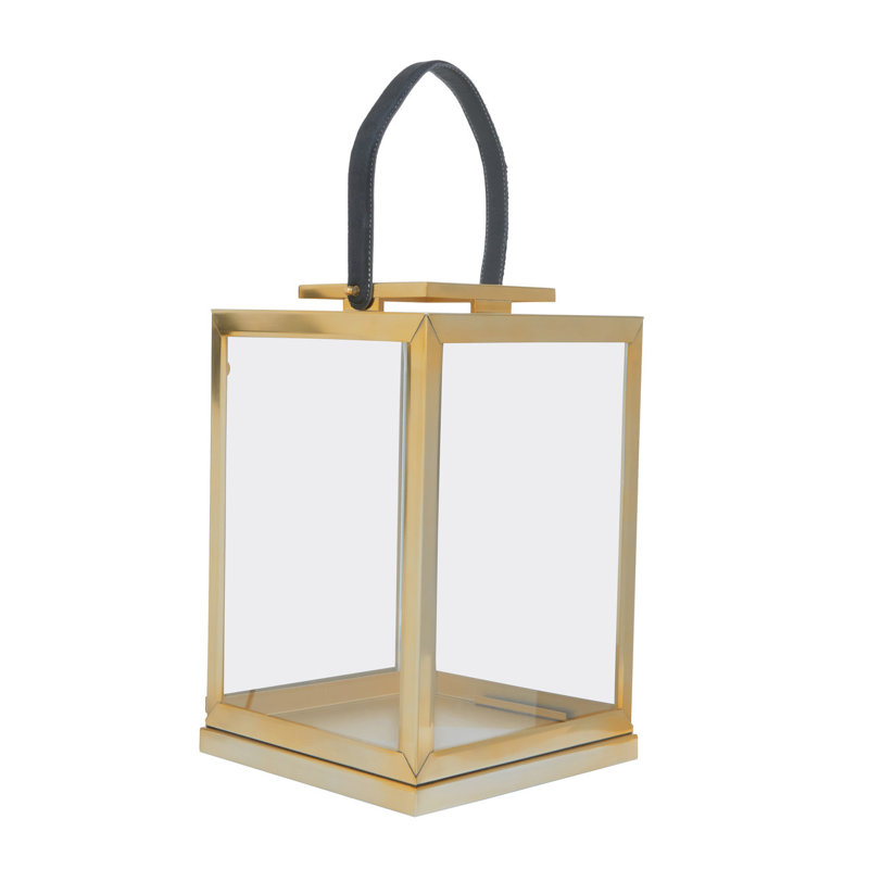 Francesca Glass Tabletop / Centrepiece Lantern, 48cm H x 30cm W x 30cm D