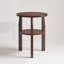 Table de bout ronde en bois d'hévéa massif, table d'appoint à 2 niveaux avec tablette de rangement, petite table d'appoint pour le salon, la chambre à coucher