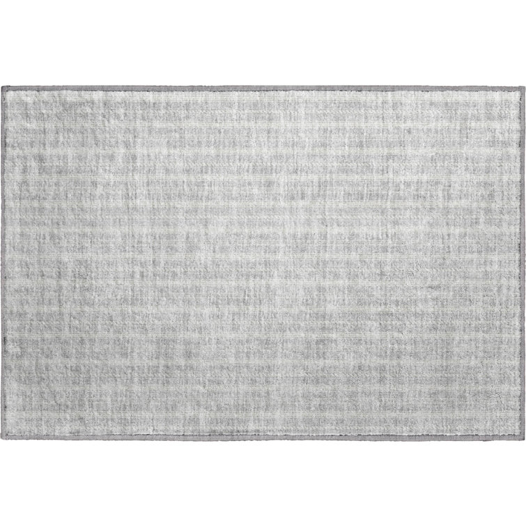 Premium Machine Washable Prisco Silver Rug