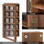 Vitrine murale en bois avec porte vitrée, armoire de rangement à 5 tablettes