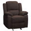 Fauteuil inclinable brun avec accoudoirs coussinés