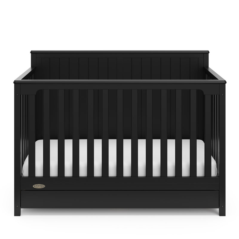 Lit de bébé convertible 5-en-1 Hadley, Noir, Lit à barreaux