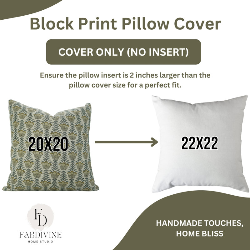 Housse de coussin Fabividine Boho, Carrée, H 18 po x l 18 po