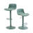 Height Adjustable Swivel Bar Stools with Back - Set of 2, Armless PU Leather-586216043