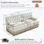 Canapé modulaire en velours Chesterfield