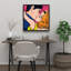 Toile de style Pop Art Couple | Figurine bleue encadrée-119727502