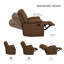 Ensemble de salon inclinable 3 pièces Monchat-1848551912