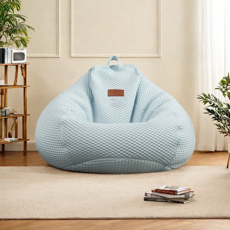 Fauteuil à billes simple et décontracté, Polyester bleu