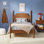 Lit simple en bois massif Jarrell