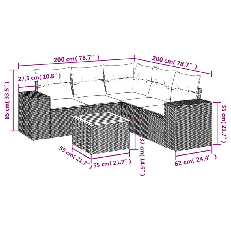 Vidaxl Garden Sofa Set