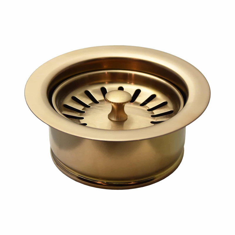 3.5" Basket Strainer with Disposer Trim, Champagne Bronze