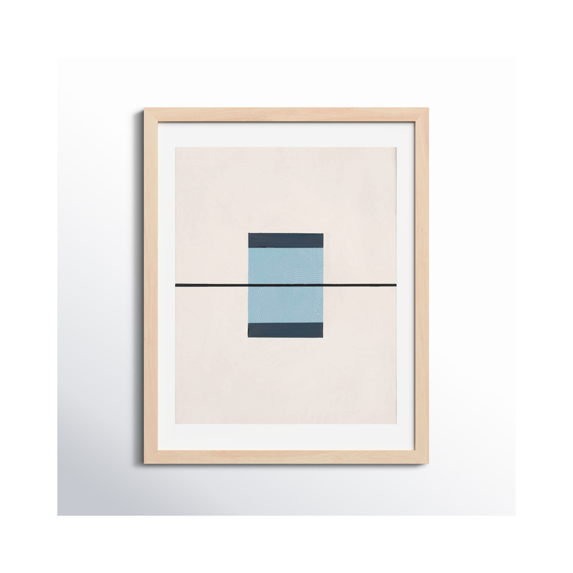 Black And Blue 1 by Robert Kamnatnik, 38" H x 30" W x 1.25" D, Maple