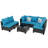 7 -Person Outdoor Metal Patio Sofa Set With Water-Resistant Cushions, Rust-Resistant Frame-1860844529-1860844528