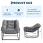 Fauteuil à bascule Papasan d'extérieur avec coussin moelleux, chaise berçante en osier en forme d'œuf pour terrasse, véranda, jardin, structure renforcée résistante aux intempéries-1514611707