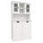 White Laundry Storage Cabinet With Adjustable Shelves And Frame Removable Bags - Finish-536578442