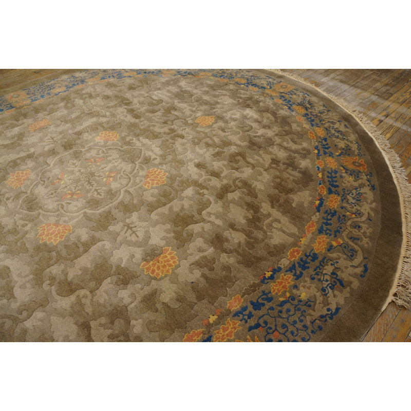 Antique Peking Room Size Wool Mocha Rug