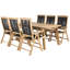 Silvine 6 - Person Acacia Solid Wood Patio Dining Set Rectangular Table