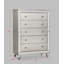 Commode de chambre à coucher à 5 tiroirs 1 pièce Glam