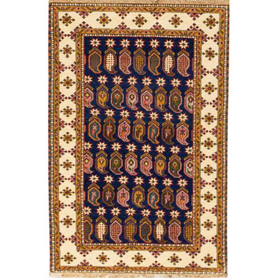 Hand-Knotted High-Quality Brown and Cream Area Rug