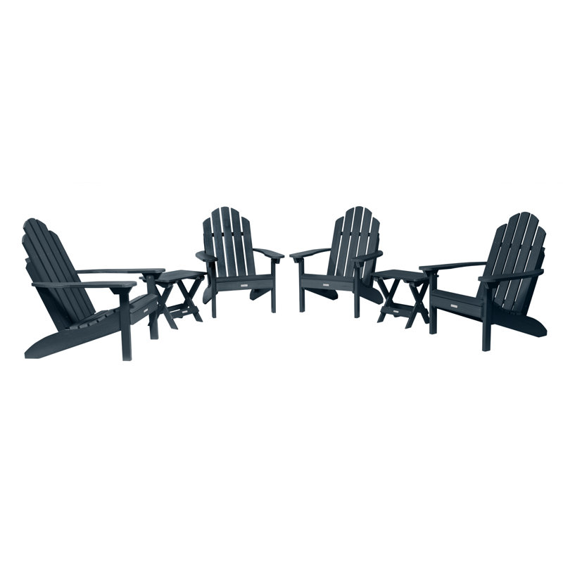 Anette Plastic Adirondack 6-Piece Conversation Set , Federal Blue
