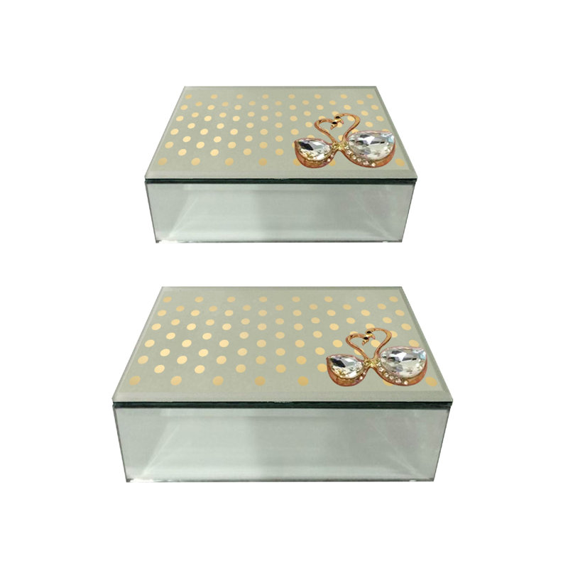 Boîte à accessoires rectangulaire en bois Geraldina