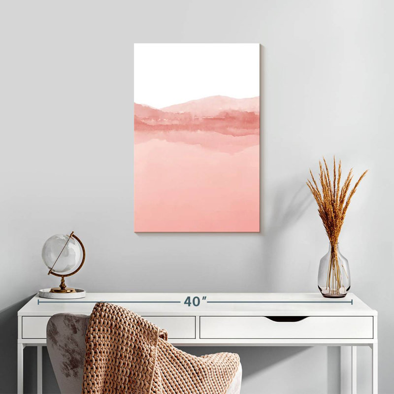Aquarelle Avery II, nuances de rose I, H 24 po x l 16 po
