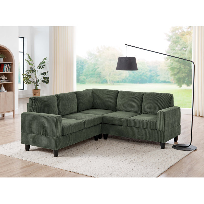 Convertible Sectional Small Sofa L-Shaped Couch Seat With Modern Linen Fabric, For Living Room, Apartment,Study And Office, 79"