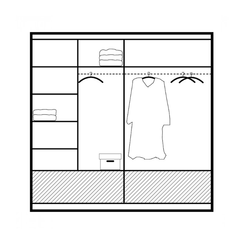 Keneisha 2 Door Wardrobe, White