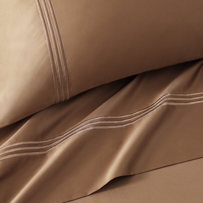 Triple Luxe Sateen Sheet Set , Caramel, King Sheet Set