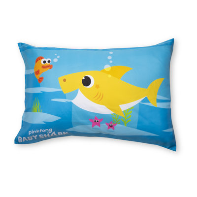 NoJo Baby Shark 2 Piece Toddler Sheet Set  - Includes Fitted Sheet and Reversible Pillowcase