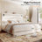 Bed Frame with 51” Tall Headboard, LED Reading Lights, USB Ports, and Rustic Wood Finish-889230909-892505382