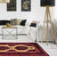 Tapis décoratif en laine noué à la main de conception unique noué à la main new age rizbaft rouge/brun 3 pi 3 po x 6 pi 5 po