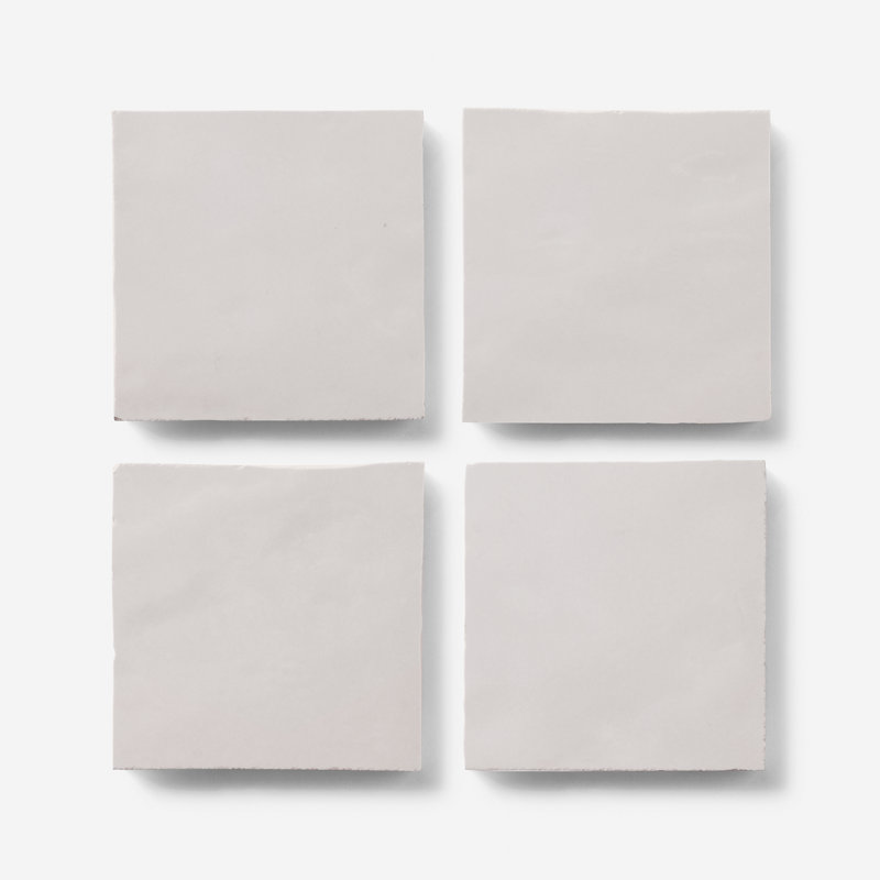 Virello 4x4 Glossy Ceramic Wall Tile, Cloud White