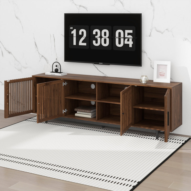 Meuble télé Mid-Century moderne, console multimédia