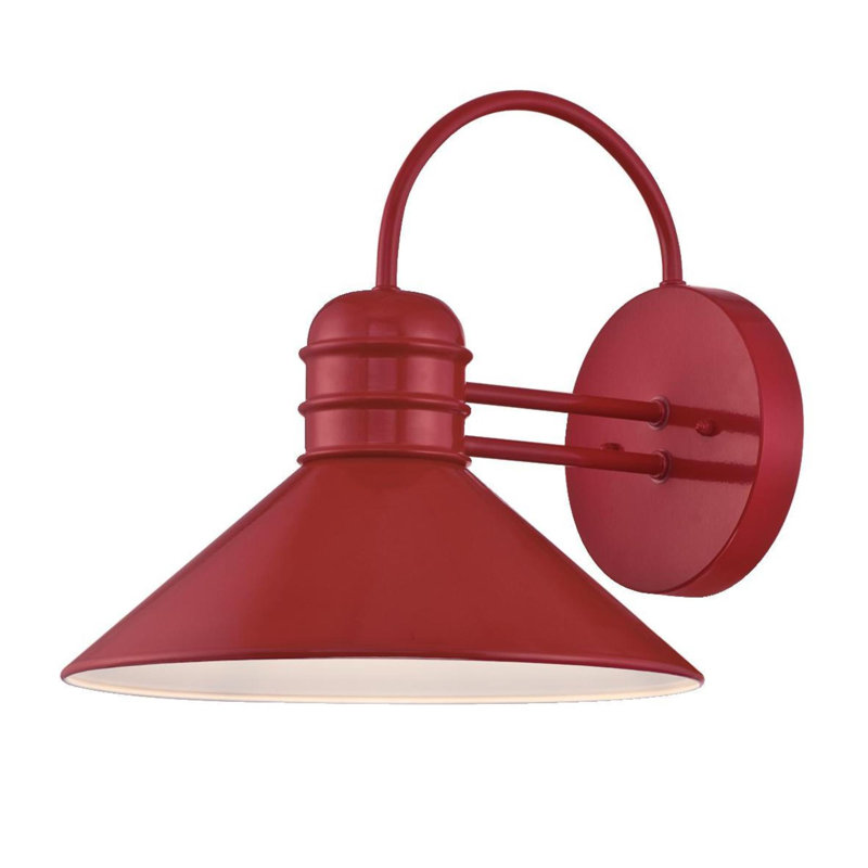Luminaire de grange d'extérieur noir texturé Santana, Noir texturé, H 11 po x l 11 po x P 12,5 po