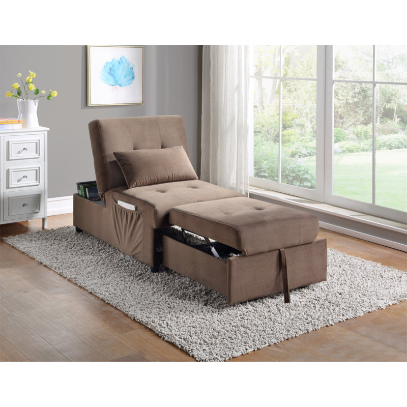 Banc de rangement avec plateau coulissant Modern, Brun