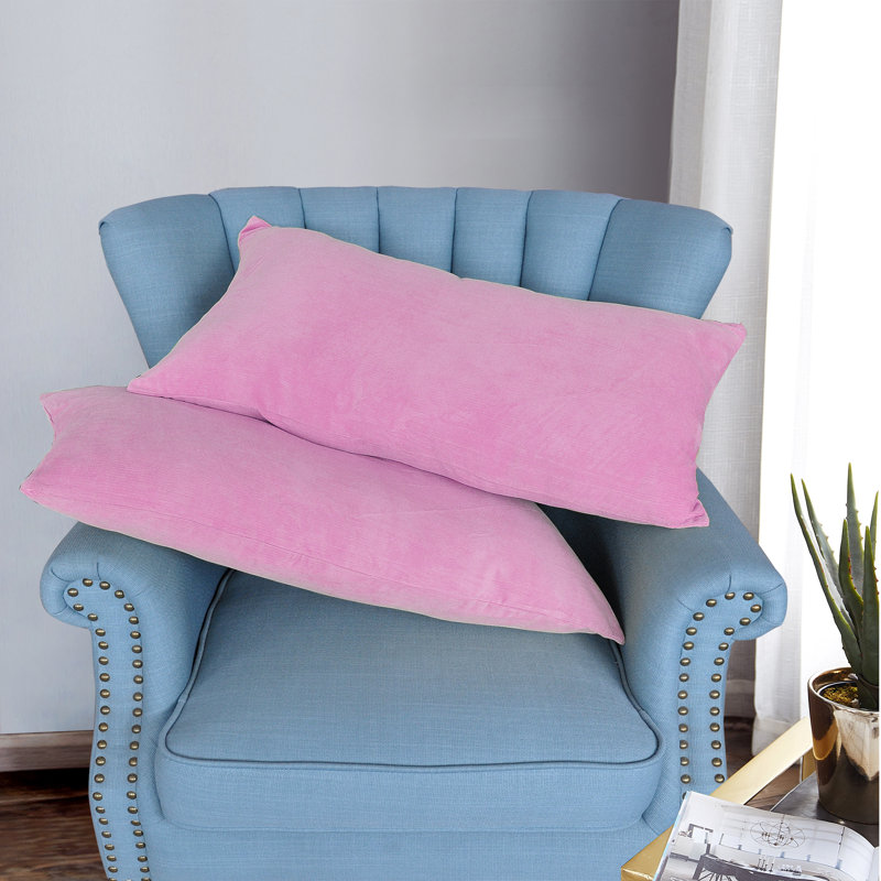 Cotton Corduroy Pillow Cover, Rose Quartz