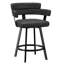 Tabouret de comptoir 26 po Oberon gris anthracite (paquet de 2)-132533928