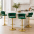 Tabouret tournant en velours
