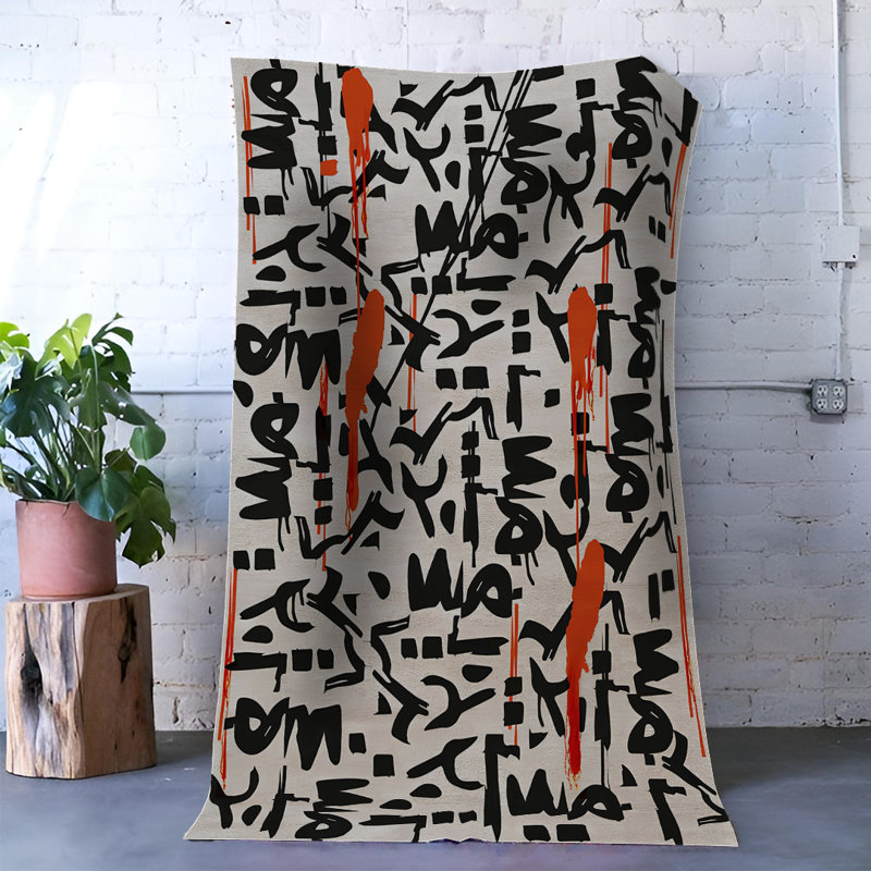 Tapis décoratif noir à motif texturé noir, Tapis de couloir 3 pi 3,37 po x 6 pi 6,74 po