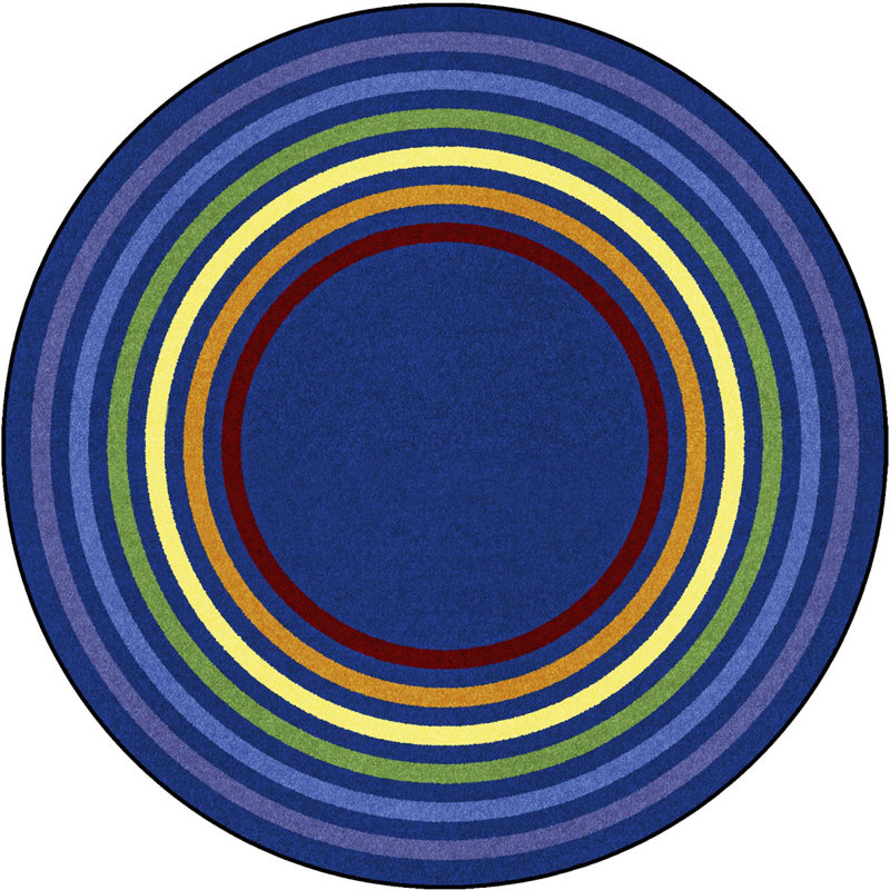 Tapis Kid Essentials Rainbow Rings, Rond 7 pi 7 po