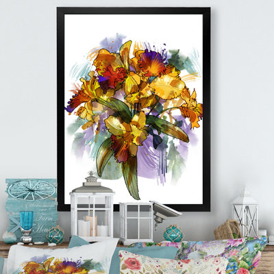 Abstract Colorful Flowers On White " Abstract Colorful Flowers On White "