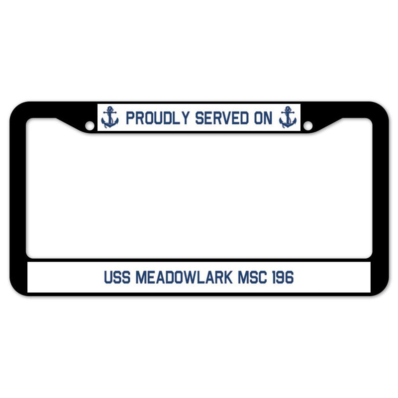Fièrement servi sur un cadre de plaque USS MEADOWLARK MSC 196