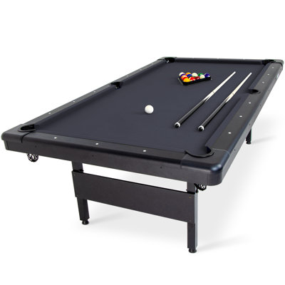 GoSports Full Size 8 ft x 4.2 ft Billiards Game Table - Foldable Design - Black