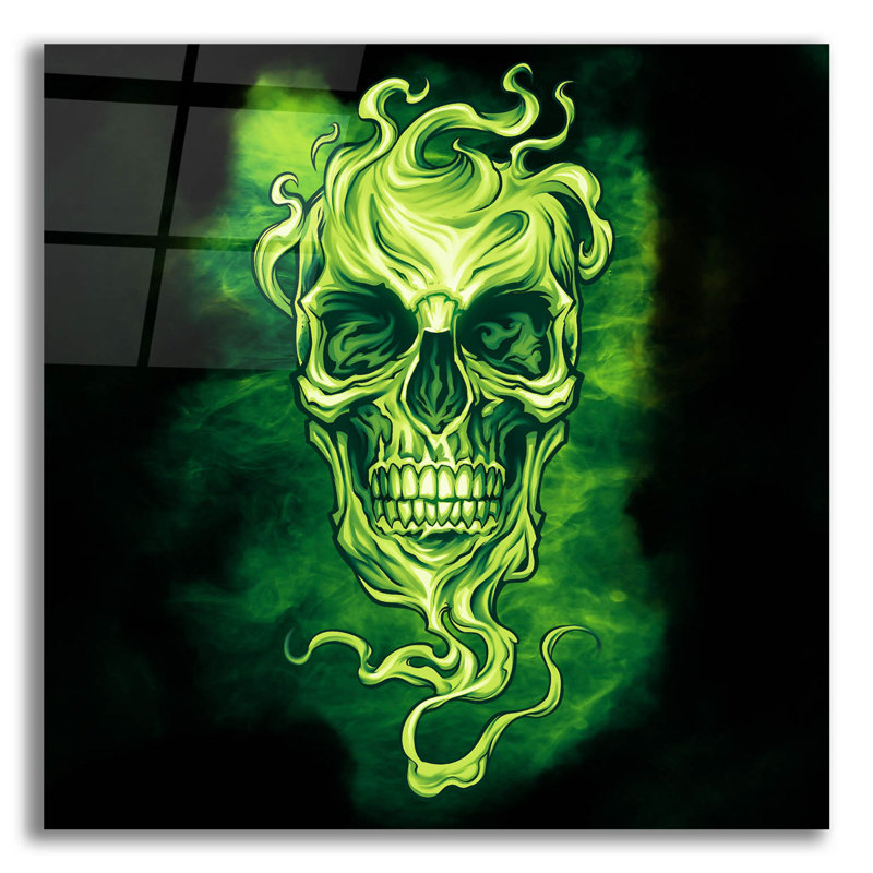 «Smoky Skull On» par Flyland Designs Print, H 12 po x l 12 po x P 0,13 po