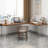 Walnut L-Shaped Solid Wood Writing desk-1077246731-1077246728